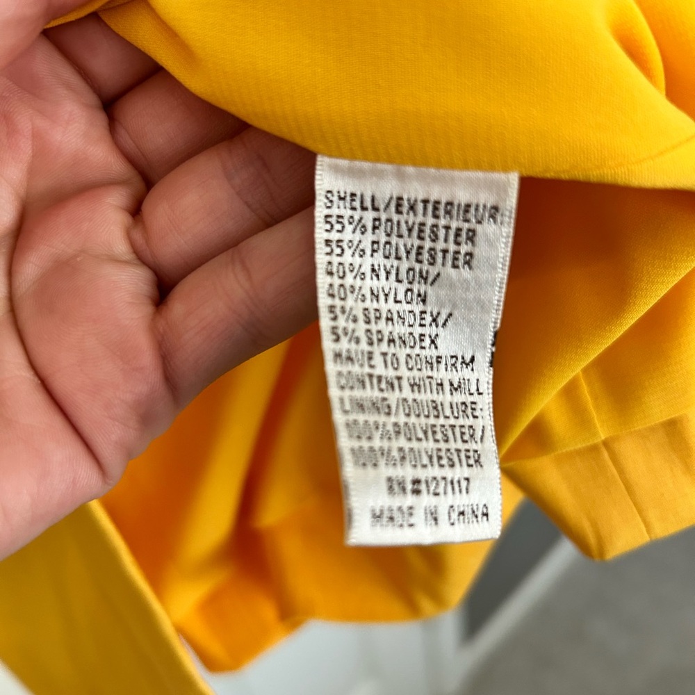 Badgley Mischka Canary Yellow Strapless Sheath Cocktail Wedding Guest Midi Dress - Picture 3 of 5